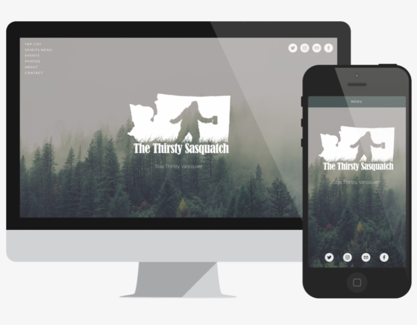 The Thirsty Sasquatch Website Design - Iphone, transparent png