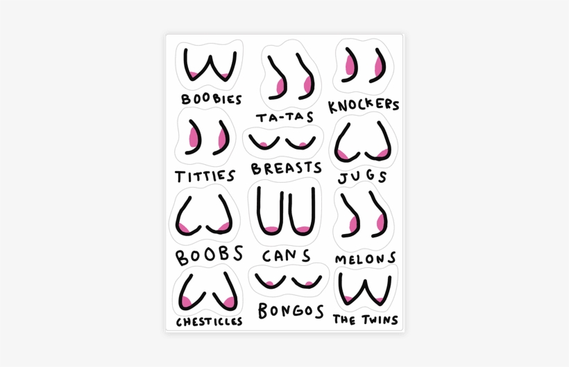 Doodle Boobs Sticker/decal Sheet - Doodle Boobs, transparent png