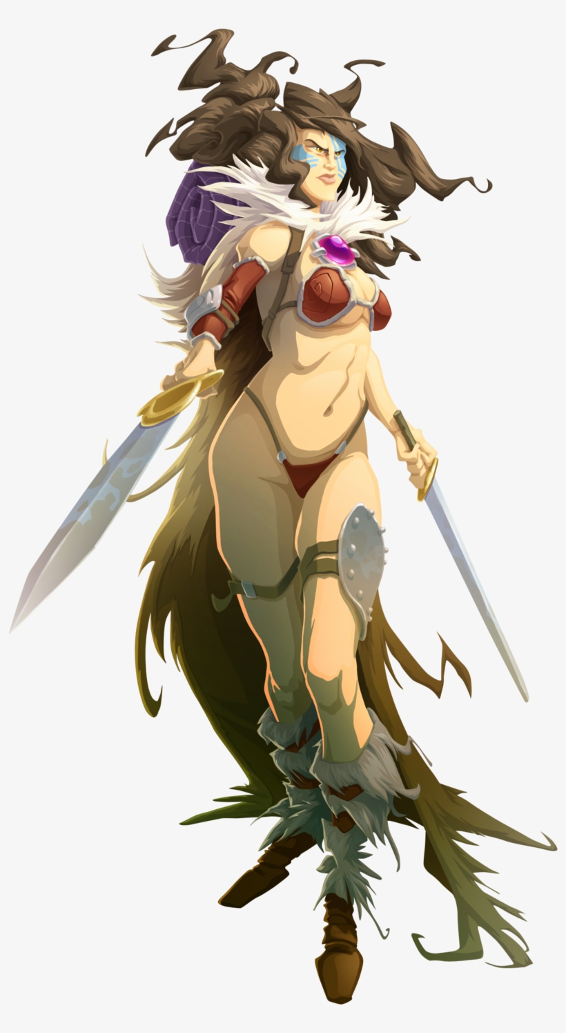Barbarian-female, transparent png