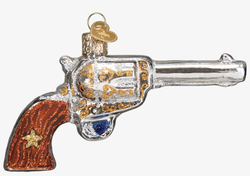 Picture Of Western Revolver - Lucky Mushroom Glass Blown Hanging Christmas Ornament, transparent png