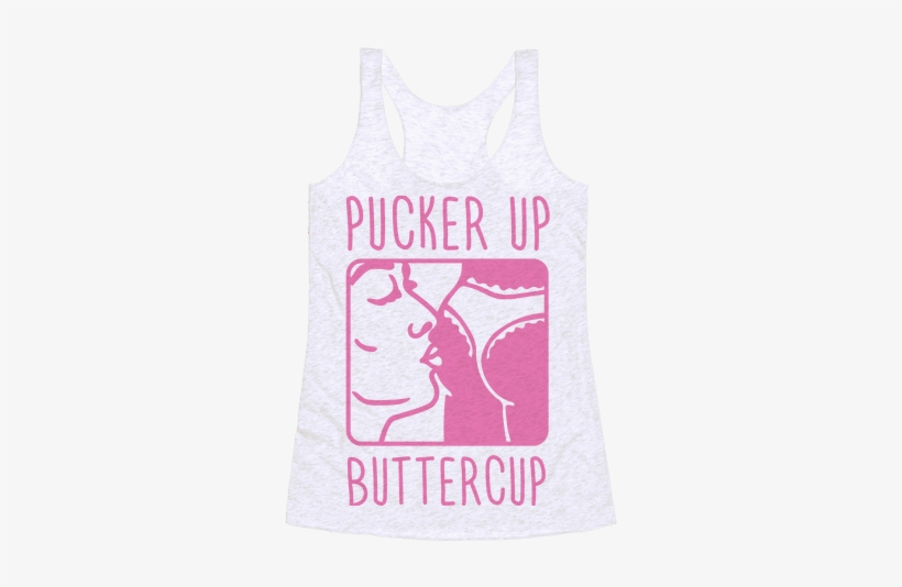 Pucker Up Buttercup Racerback - Active Tank, transparent png