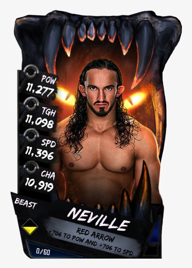 Neville S4 16 Beast - Wwe Supercard Beast Cards, transparent png