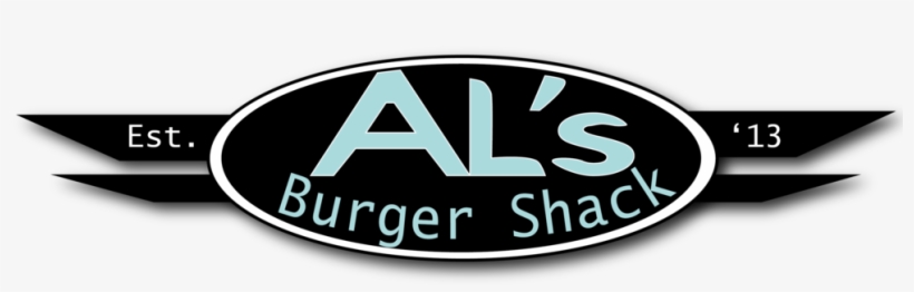 Al's Burger Shack Logo Final Black W Shadow, transparent png