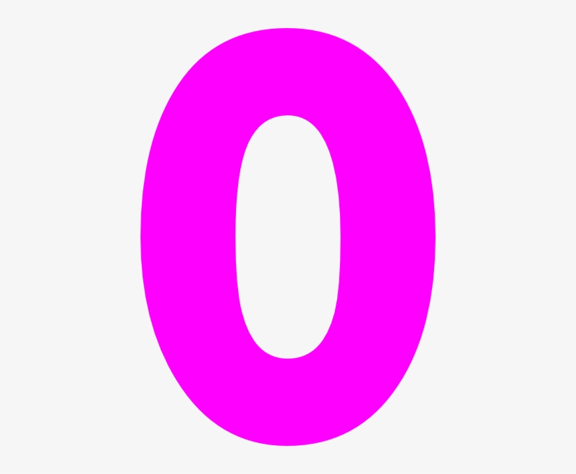 Small - Pink Zero Clipart, transparent png