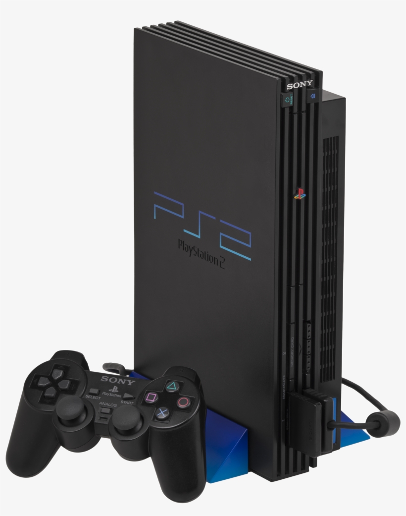 Ps2 Fat Console Set - Playstation 2 Console Slimline Black (ps2), transparent png