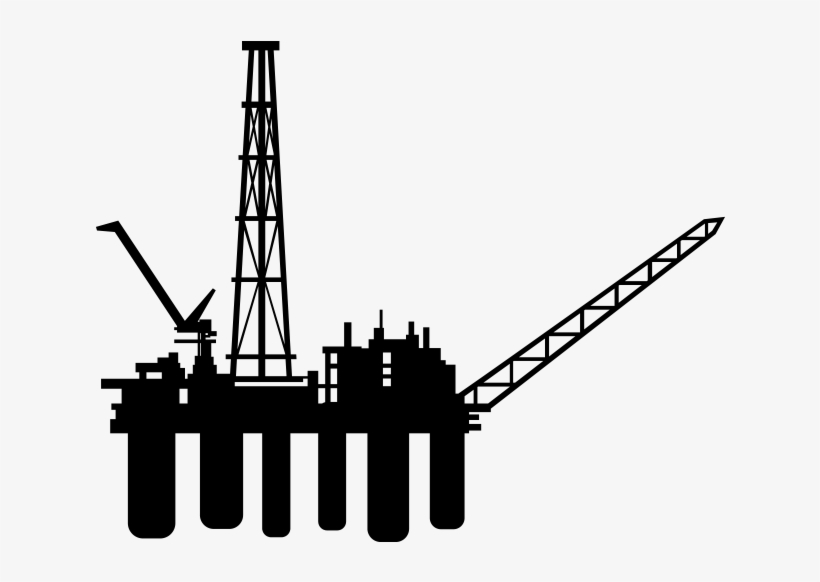 Mining And Oil Production - Oil Rig Silhouette Png, transparent png