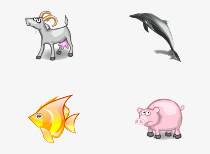 Cartoon Hand Drawn Animal Icons - Goat, transparent png