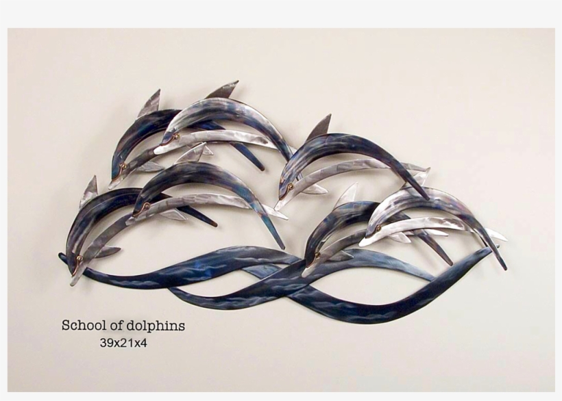 Dolphins Stainless Steel 3d Wall Art - Wall Sculpture Dolphin, transparent png