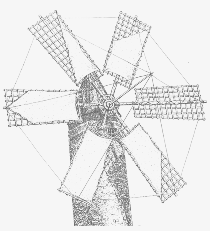 Molí De Vent - Line Art, transparent png