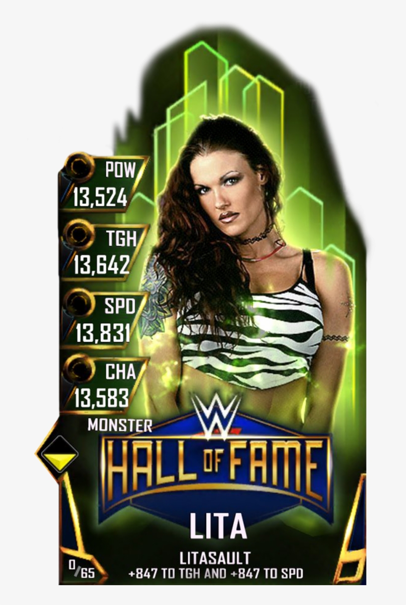 Lita S4 17 Monster Halloffame - Wwe Supercard Monster Hall Of Fame, transparent png