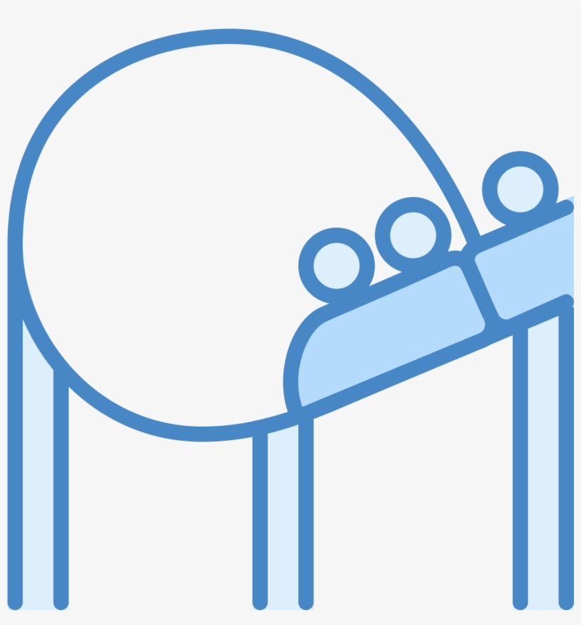 Roller Coaster Icon - Roller Coaster Icon Blue Png, transparent png