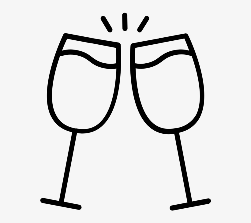 Logo - Champagne Glasses Icon, transparent png