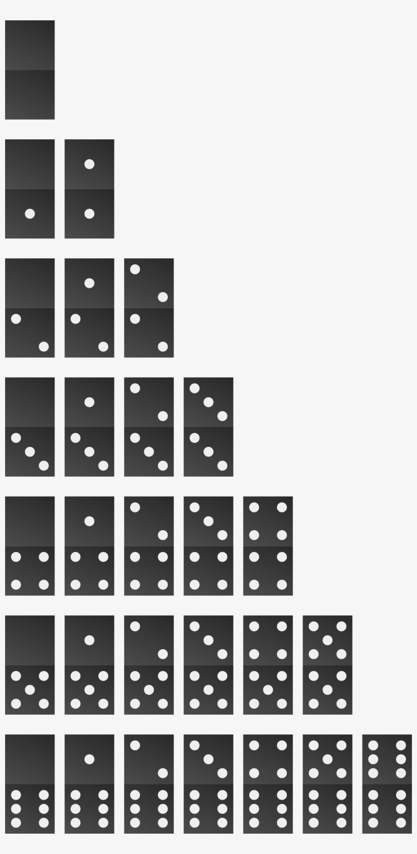 Open - Fichas De Domino Negras, transparent png