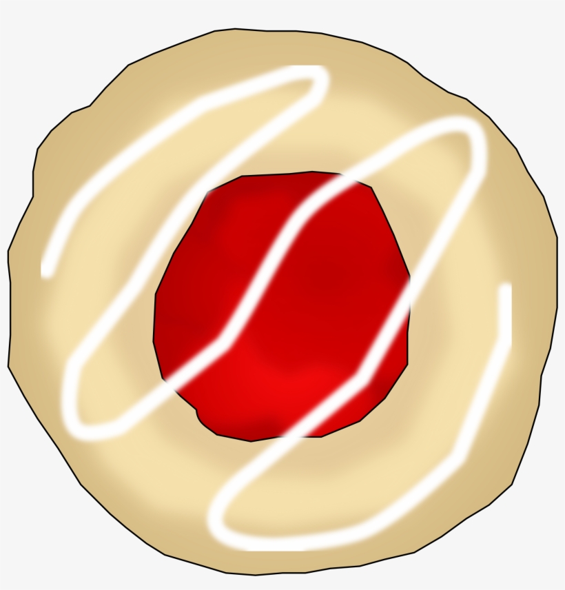 Graphic Transparent Or Strawberry Thumbprint Cookie - Red Cookie Clip Art, transparent png