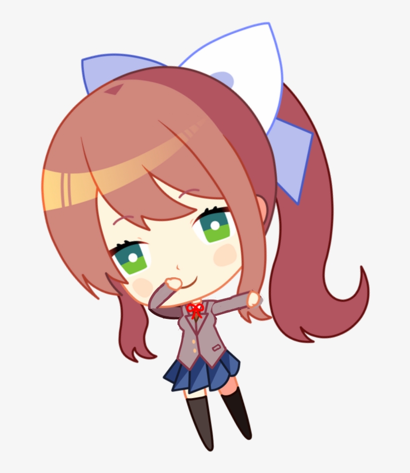 Edited Mediachibi Monika, But It Makes Me Cringe - Chibi, transparent png