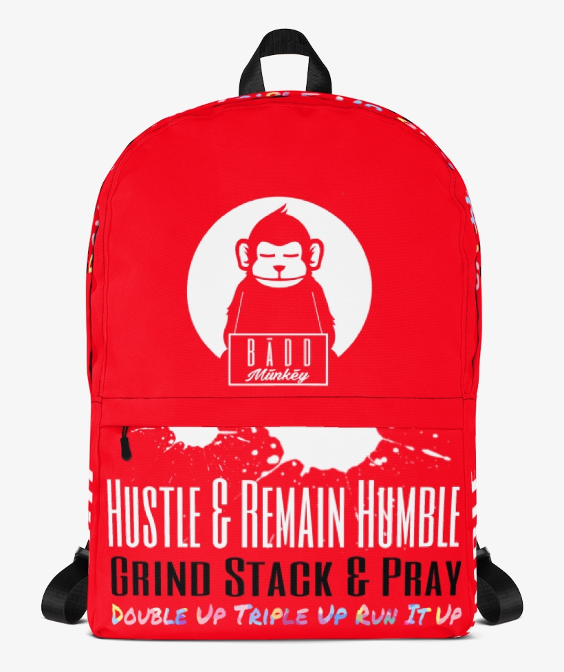 Hustle & Remain Humble Backpack - Backpack, transparent png