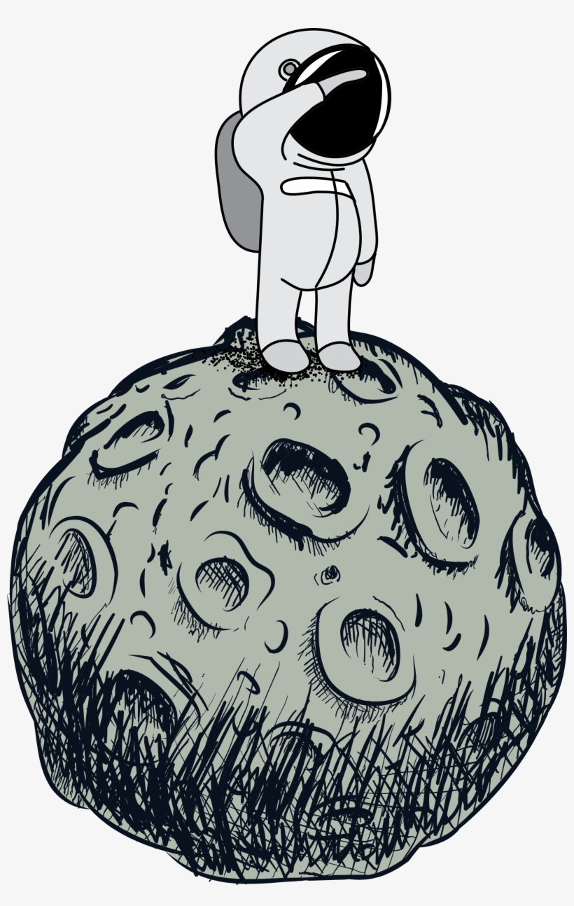 Wesvance - Cartoon Astronaut On The Moon, transparent png