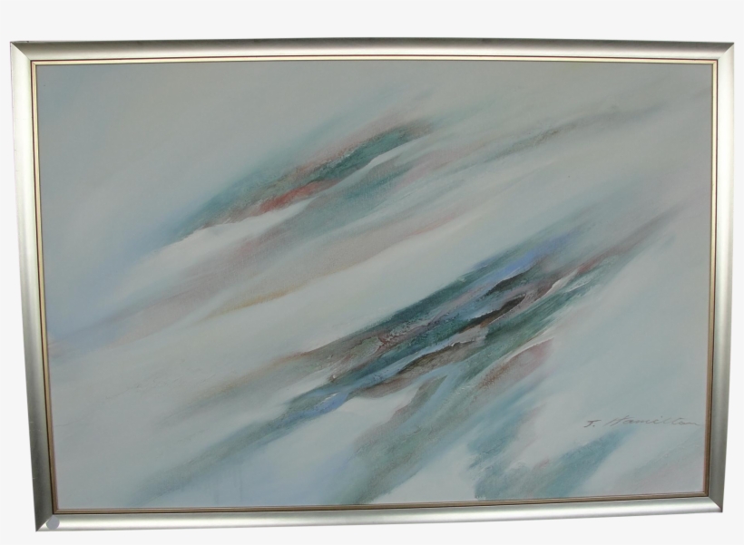 Modern Abstract Oil On Canvas Painting By J - Picture Frame, transparent png
