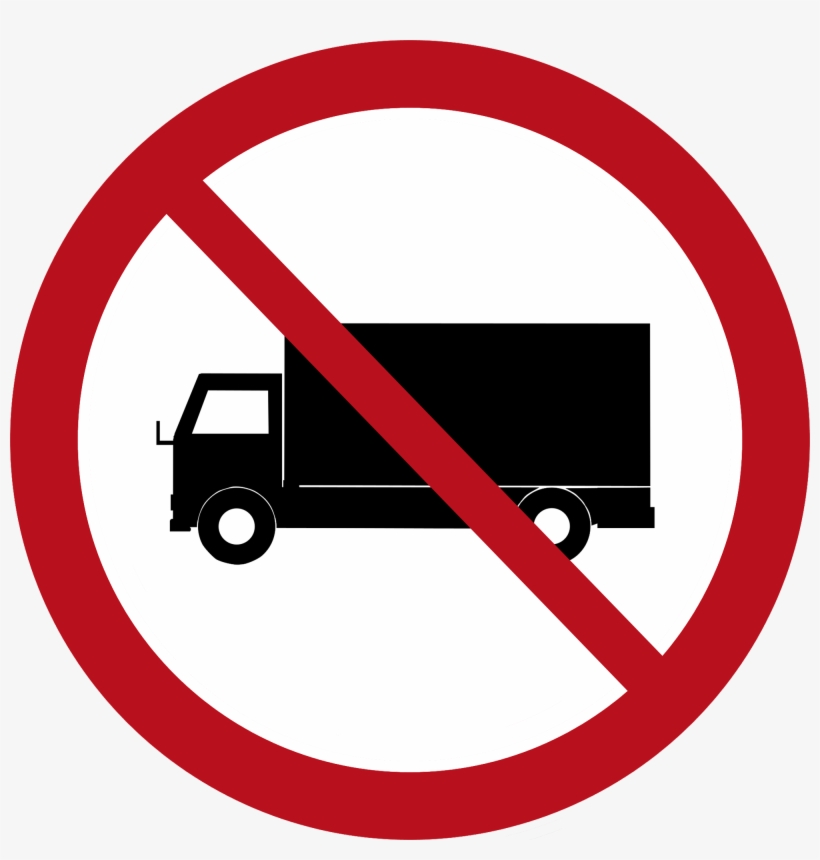 No Trucks Tha B-9 - Stop Sign Clipart, transparent png
