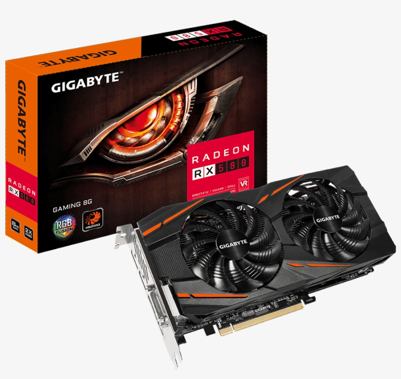 Radeon™ Rx 580 Gaming 8g - Gigabyte Rx 570 4gb Ddr5 Gaming, transparent png