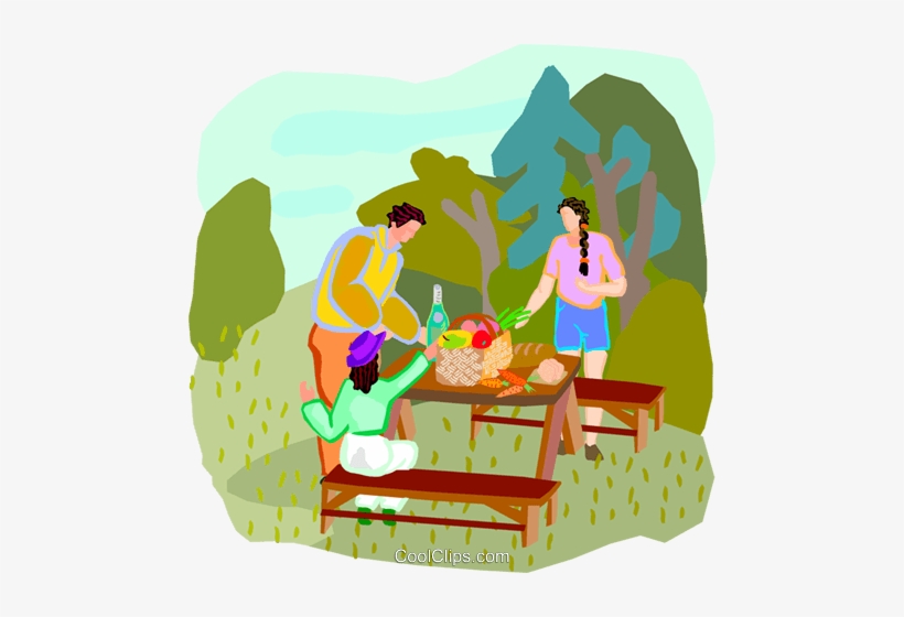 Family Picnic Royalty Free Vector Clip Art Illustration - Comma Rule 10, transparent png