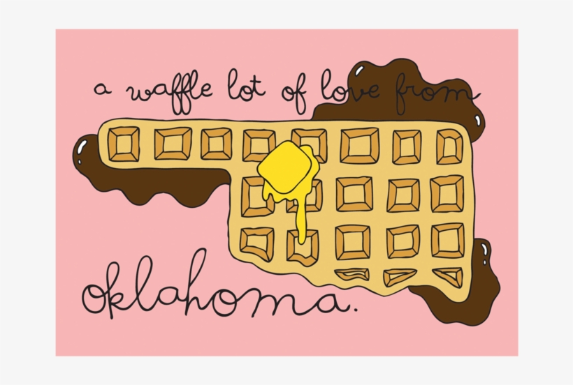 Ok Waffle Postcard, transparent png