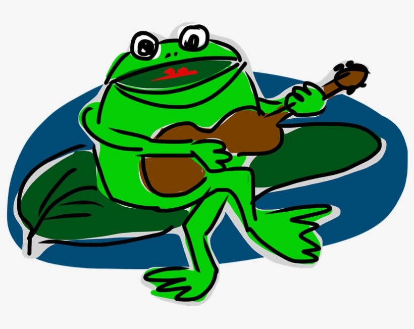 Toad Clipart Katak - Guitar, transparent png