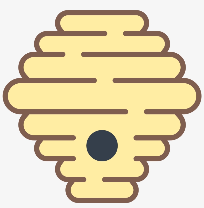 Bee Hive Clipart Hornets Nest - Hive Icons Social Media, transparent png