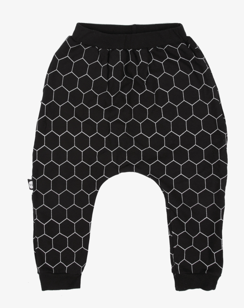 Unisex Bee Hive Black Harem Pants - Harem Pants, transparent png