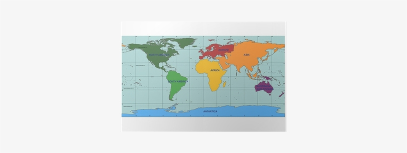 Detailed World Map With Names Of Continent And Countries, - Borneo Rainforest On World Map, transparent png