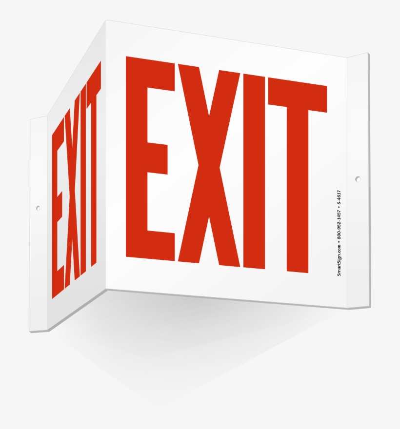 Projecting Exit Sign, 8in - Entrance Sign, transparent png