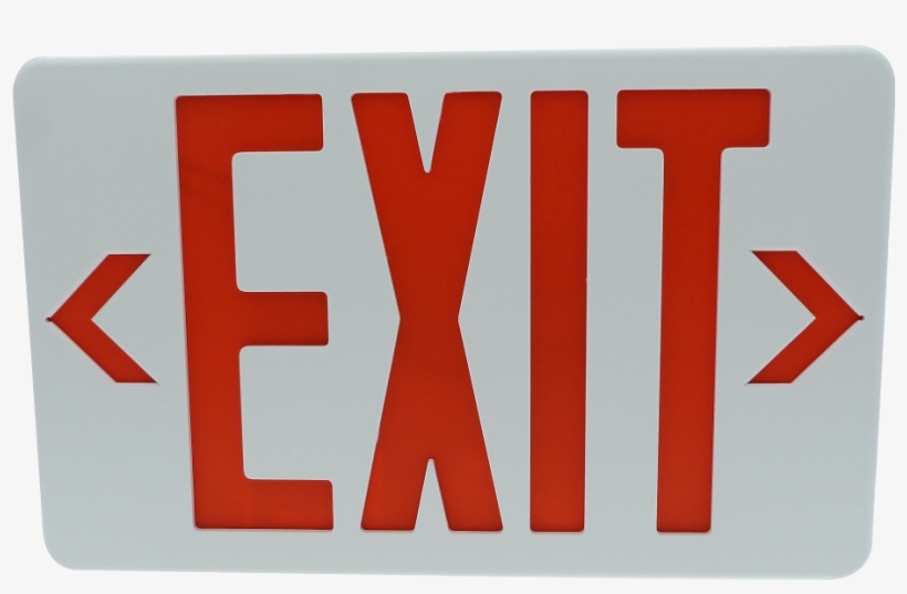Led Exit Sign - Exit Sign With Emergency Lighting, transparent png