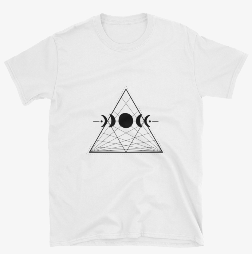 Moon Phases Triangle Short Sleeve Unisex T Shirt - Triangle, transparent png