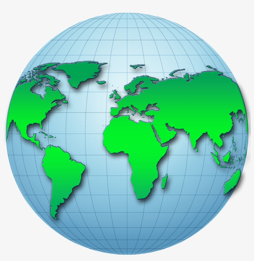 Globe With Green Continents - International Finance: The Benefits Of International, transparent png