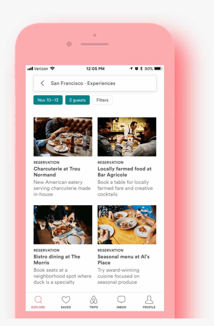 Airbnb App With Restaurants - Restaurant, transparent png