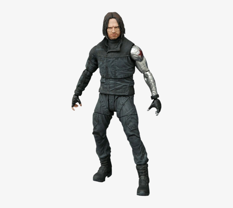 Winter Soldier Action Figure By Diamond Select Toys - Winter Soldier Marvel Select, transparent png