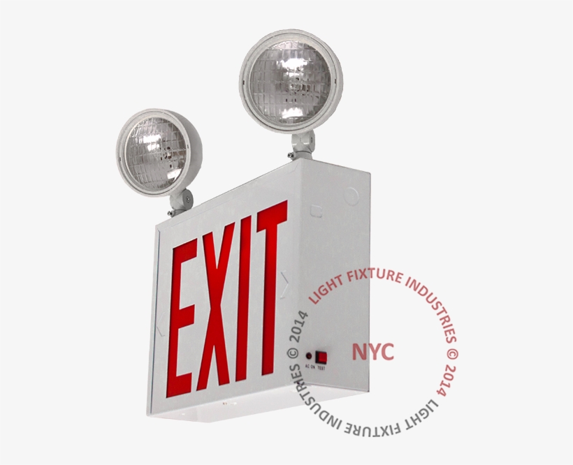 Close Exit Sign/emergency Light Combo - Emergency Light Exit Sign Combo, transparent png
