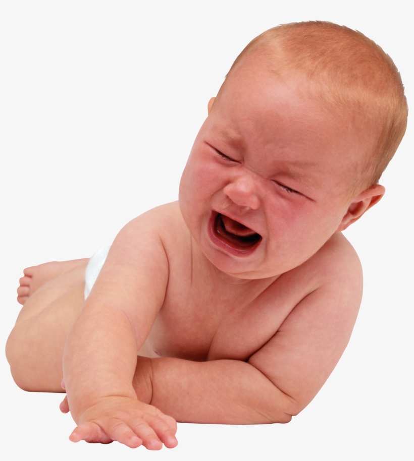 Baby, Child Png - Baby In Diaper Crying, transparent png
