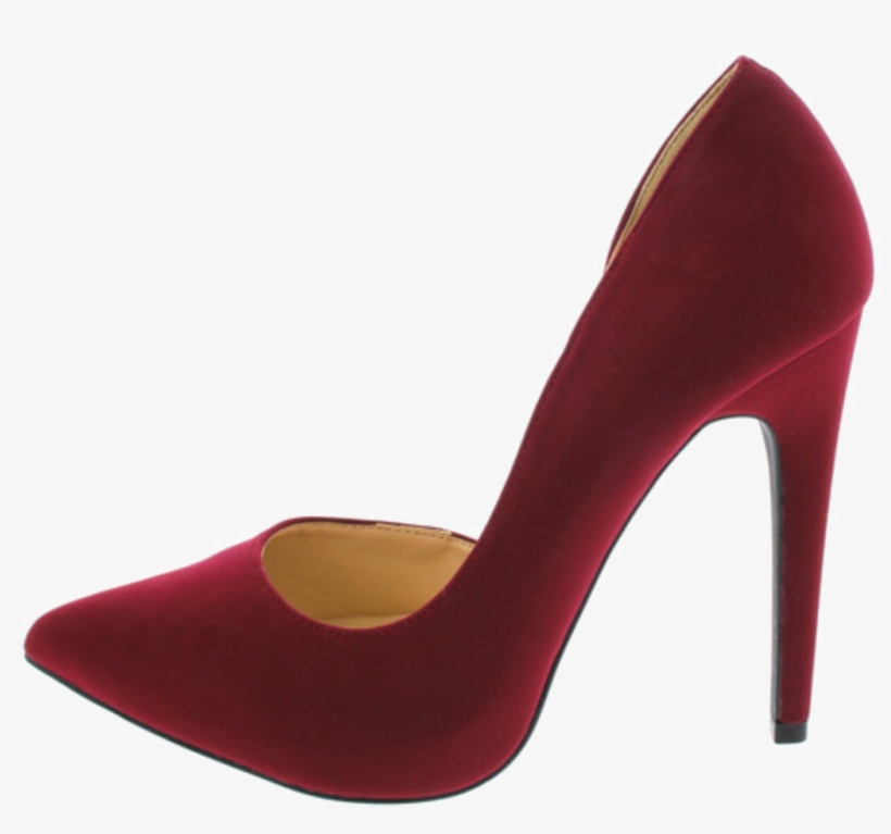 Prom Heels Png Transparent Image - Burgundy Pointed Toe Heels, transparent png