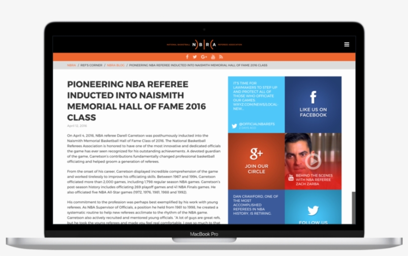 Pioneering Nba Referee Inducted Into Naismith Memorial - Design, transparent png