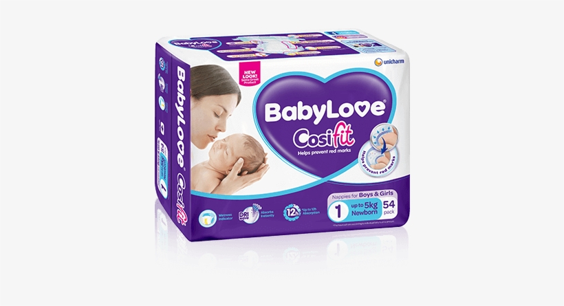 Newborn - Babylove Cosifit Junior Nappies, transparent png