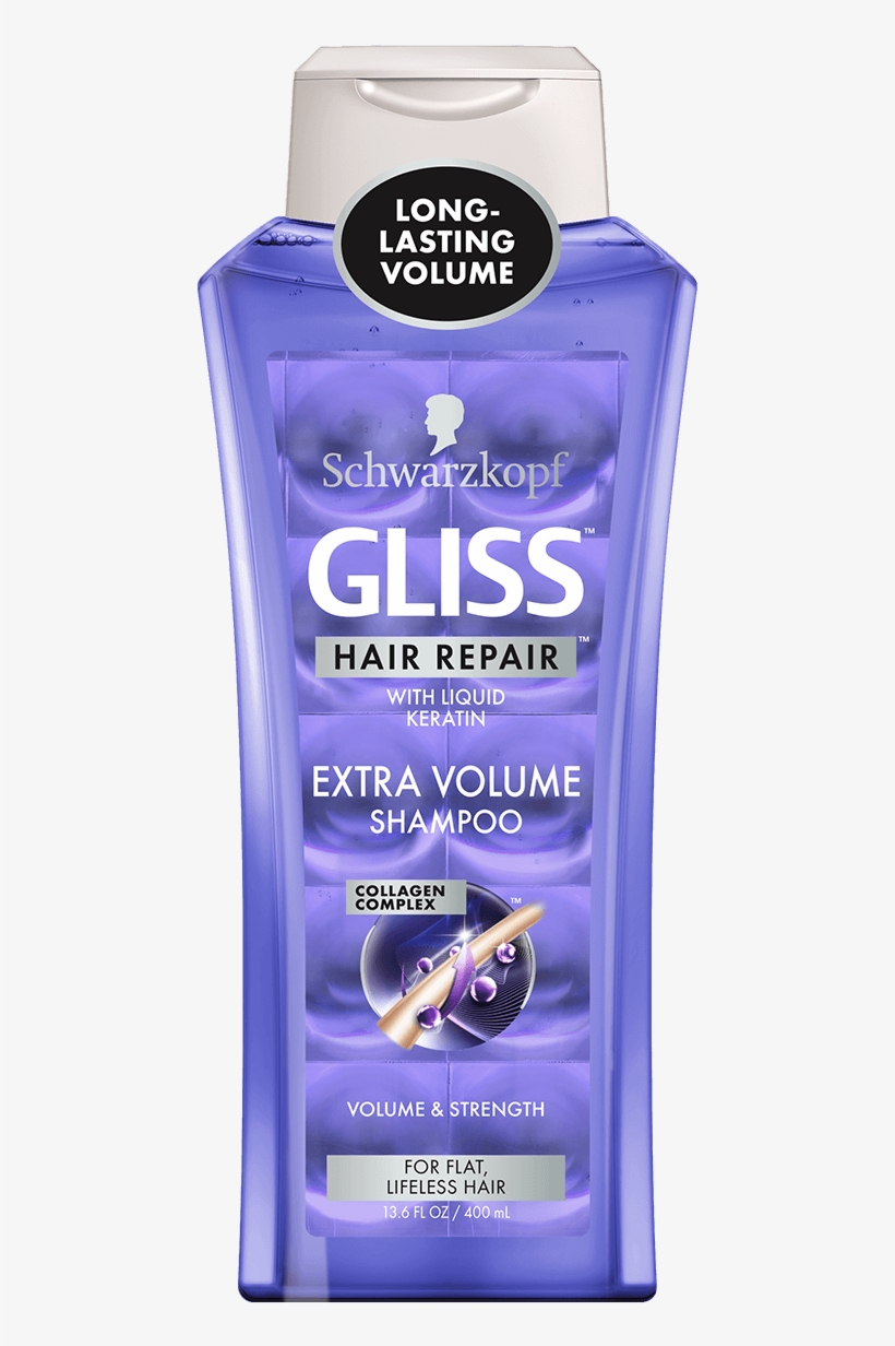 Gliss Us Extra Volume Shampoo - Gliss Hair Repair Extra Volume Hair Shampoo, 13.6 Oz,, transparent png