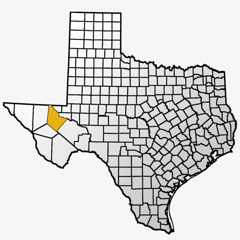 Map Showing Reeves Location Within The State Of Texas - Anderson County Texas, transparent png