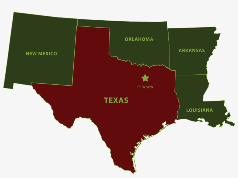 Map Of Territory We Work - Texas Oklahoma New Mexico Louisiana, transparent png