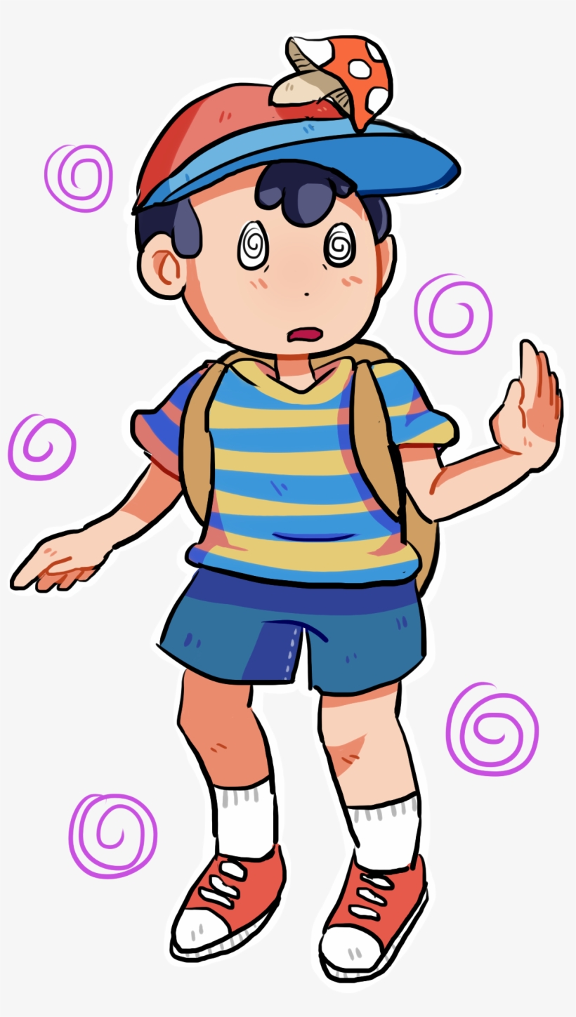 By Quirkykoi - Ness Mushroom Fanart, transparent png