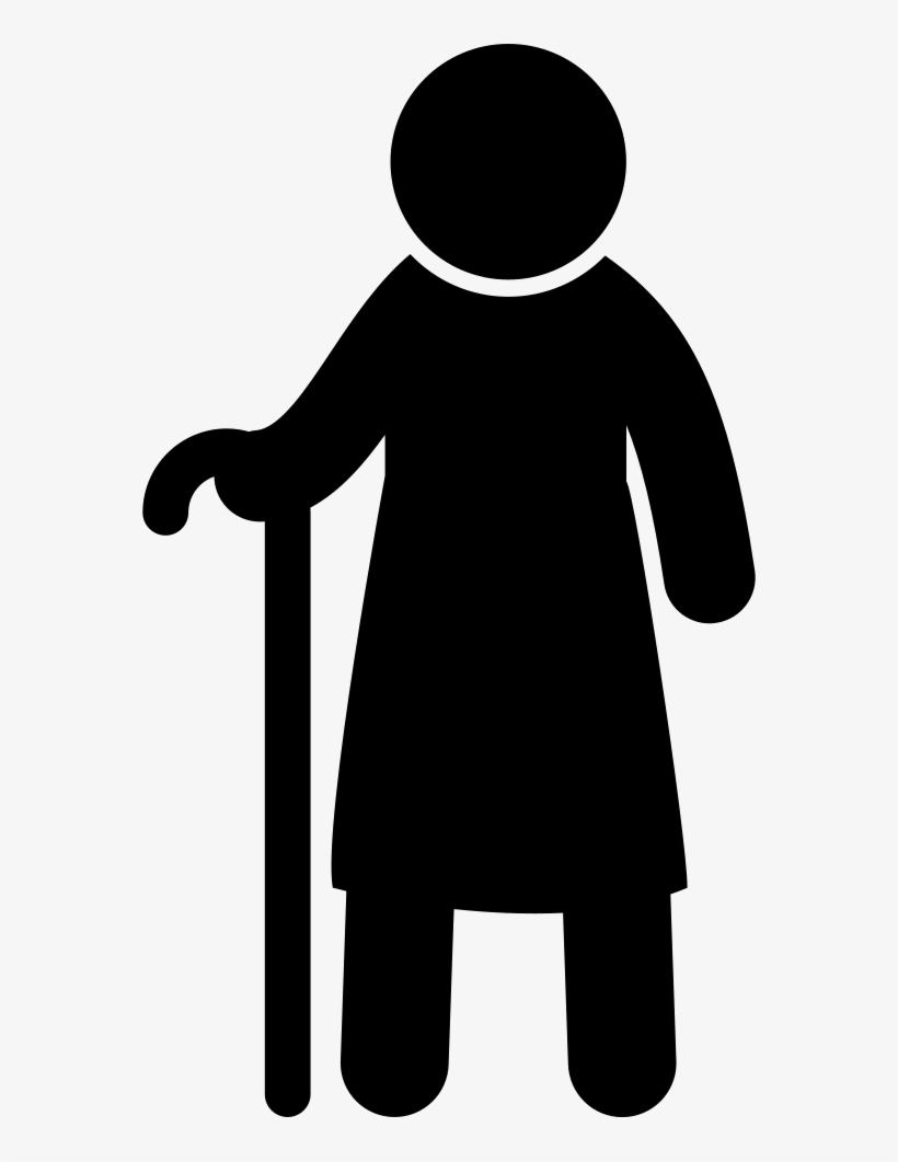 Old Man Standing With A Cane Comments - Old Man Free Vector, transparent png