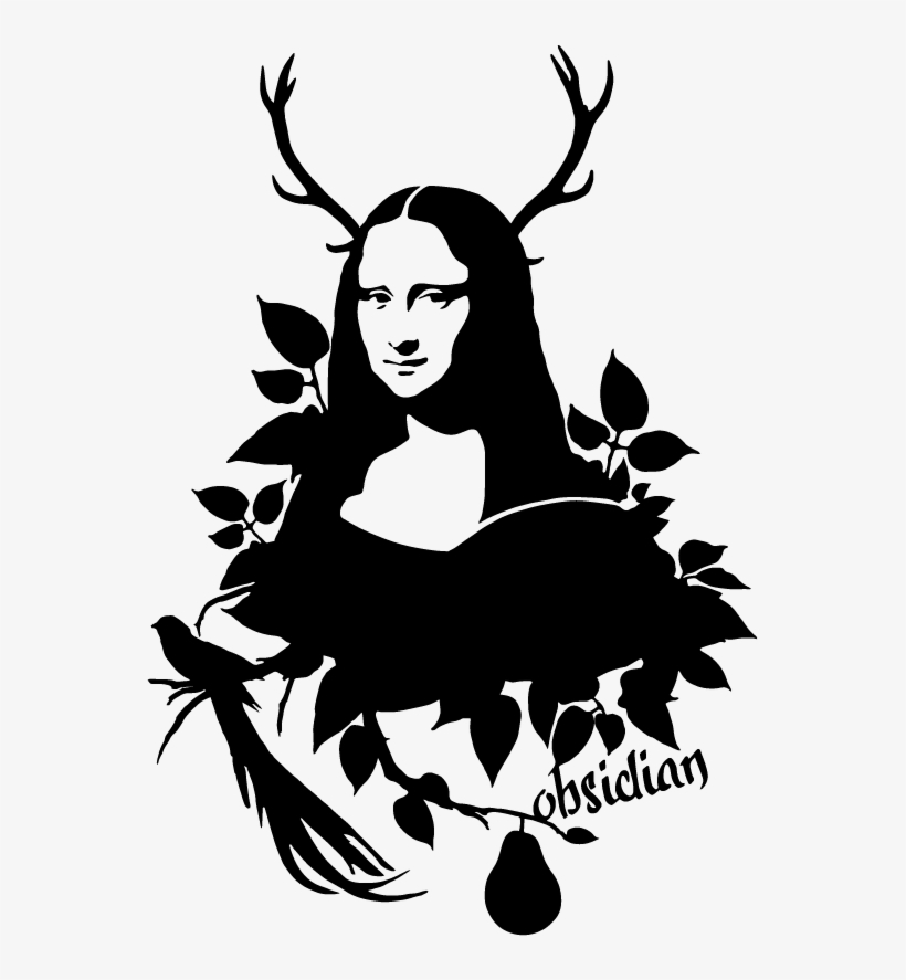 Mona Lisa Clipart Black And White - Monalisa Black And White Drawing, transparent png