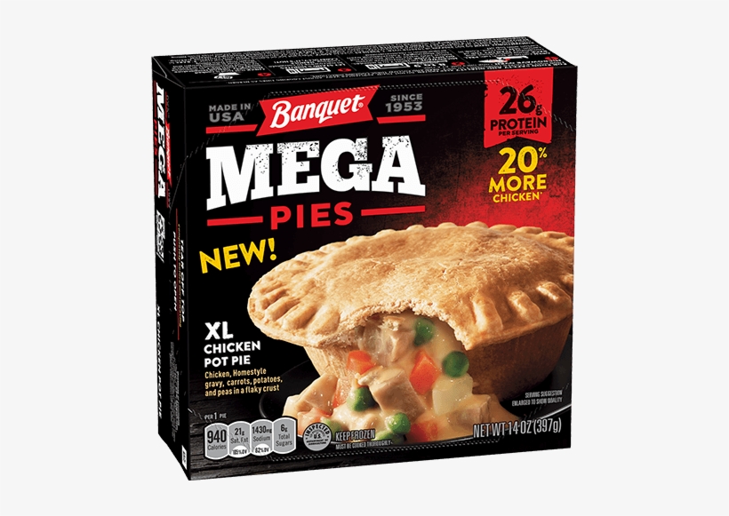 Xl Chicken Pot Pie - Banquet Mega Bowls Country Fried Chicken, transparent png