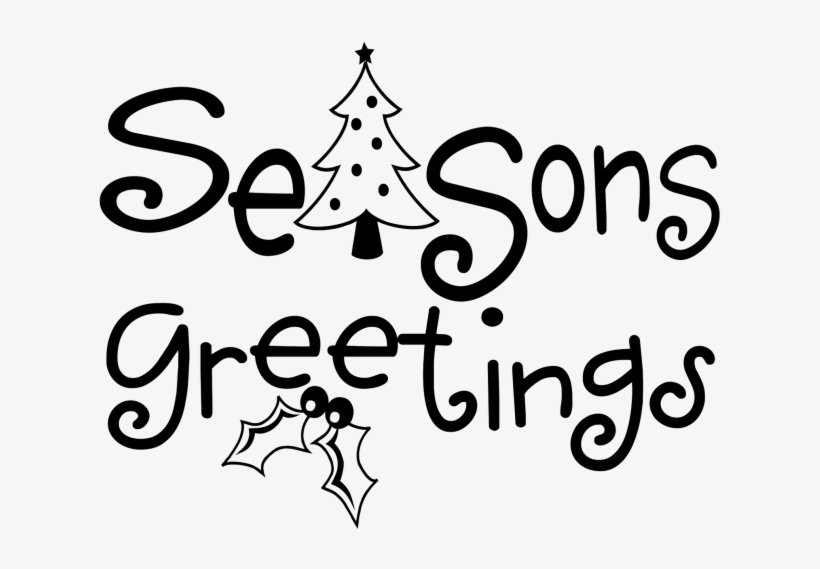 Graphic Transparent Library Concept Best Moment And - Seasons Greetings Clip Art Black And White, transparent png