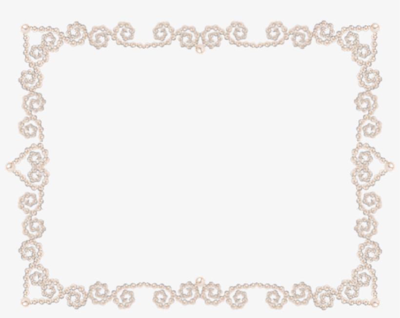Marco De Perlas En Formato Png - Ivory, transparent png